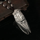 Hand-carved Cicada Jade Pendant Chalcedony Necklace