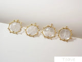 Natural Crystal Bead Copper Plated 18K Pendant DIY Materials