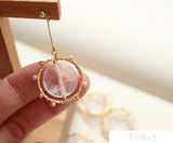 Natural Crystal Bead Copper Plated 18K Pendant DIY Materials