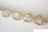 Natural Crystal Bead Copper Plated 18K Pendant DIY Materials
