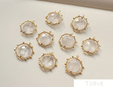 Natural Crystal Bead Copper Plated 18K Pendant DIY Materials