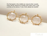 Natural Crystal Bead Copper Plated 18K Pendant DIY Materials
