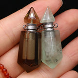 Crystal Perfume Bottle Stone Pendant DIY Necklace Jewelry