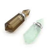 Crystal Perfume Bottle Stone Pendant DIY Necklace Jewelry