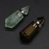 Crystal Perfume Bottle Stone Pendant DIY Necklace Jewelry