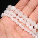 Natural Faceted Stone Bead Jades Agates Quartz Loose Spacer Beads 6/8/10mm