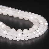 Natural Faceted Stone Bead Jades Agates Quartz Loose Spacer Beads 6/8/10mm