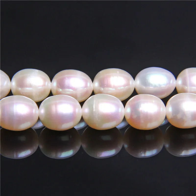 9-10mm Oval Potato Round Pearl Beads for Jewelry Making