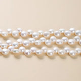Natural Freshwater Pearl Bead Oblate Shape Loose Rondell Bead