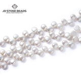 Natural Freshwater Pearl Bead Oblate Shape Loose Rondell Bead