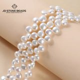 Natural Freshwater Pearl Bead Oblate Shape Loose Rondell Bead