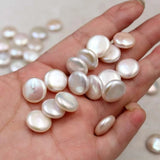 Baroque Flat Round Freshwater Pearl Beads Cultured Loose DIY Bracelet Accessory
