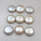 Baroque Flat Round Freshwater Pearl Beads Cultured Loose DIY Bracelet Accessory