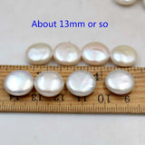 Baroque Flat Round Freshwater Pearl Beads Cultured Loose DIY Bracelet Accessory