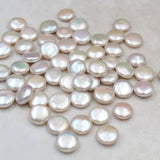 Baroque Flat Round Freshwater Pearl Beads Cultured Loose DIY Bracelet Accessory