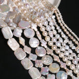 Natural Freshwater Pearls Beads High Irregular Round Shape Loose Beads