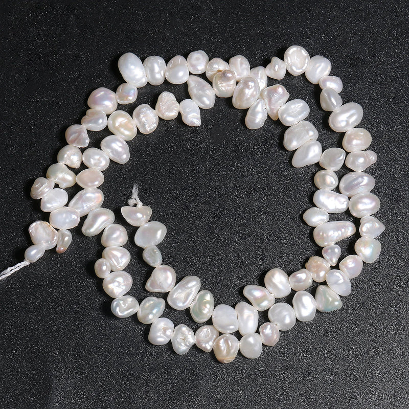 Natural Freshwater Pearls Beads High Irregular Round Shape Loose Beads