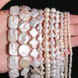 Natural Freshwater Pearls Beads High Irregular Round Shape Loose Beads