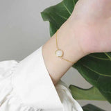 Moonstone Aquamarine Bracelet 925 Sterling Silver