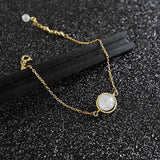 Moonstone Aquamarine Bracelet 925 Sterling Silver