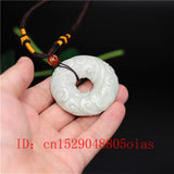 Green Jade Cloud Rune Pendant Necklace Charm Jewelry for Women Men