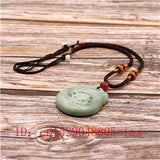 Natural Green Chinese Jade Dragon Pendant Necklace Charm Jewelry Amulet