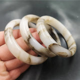Hand Carved Jade Bracelet Ice Silk Gobi Jewelry Men Women