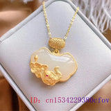 Hetian Jade Carp Pendant Women Amulet Fish Necklace Chalcedony 925 Silver