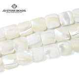 Horseshoe Snail Shell Mother Of Pearl Square Beads