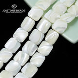 Horseshoe Snail Shell Mother Of Pearl Square Beads