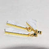 Natural Howlite Stone Necklace for Women Charms Jewelry Long Plating