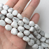 Natural Howlite Turquoise Irregular Nugget Beads for DIY Necklace