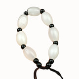 Natural Jade Beads Elastic Bracelet Necklace Luck Amulet