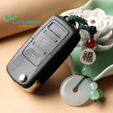 Jade Car Pendant Stone KeyChain Agates Lucky Amulet for Couples