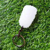 Natural Jade Carved Dragon Dragon Pearl KeyChain Necklace