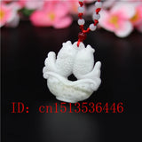 Jade Goldfish Pendant Chinese Pisces Necklace Luck Gift