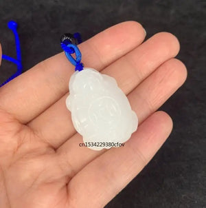 Jade Dragon Turtle Pendant Necklace Hand-Carved Luck Amulet