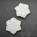 Natural Jade Flower Pendant Jadeite Necklace Charm Jewellery Accessories