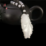 Jade Goldfish Pendant Necklace Luck Amulet
