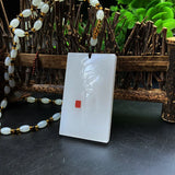 Natural Jade Guan Gong Pendant Necklace Men Women God of Wealth Gift
