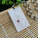 Natural Jade Guan Gong Pendant Necklace Men Women God of Wealth Gift