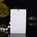 Jade Hand Carved Landscape Pendant Necklace