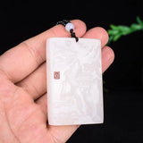 Natural Jade Carved Landscape Pendant Boutique Jewelry