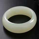 Natural Jade Hand-carved Thick Bracelet, Beauty Jewelry for Women