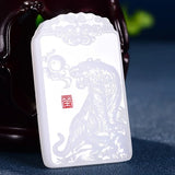 Jade Zodiac Tiger Pendant - Men & Women Tiger Necklace