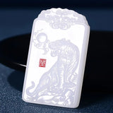 Natural Jade Zodiac Tiger Pendant Boutique Jewelry Men Women Tiger Necklace Gift