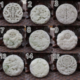 Natural Jade Money Dragon Bat 8 Trigrams Phoenix Pendant Necklace