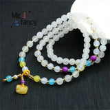 Jade Pith Multi-circle Agate Beads Tassel Bracelet Women Jewelry