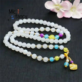 Jade Pith Multi-circle Agate Beads Tassel Bracelet Women Jewelry