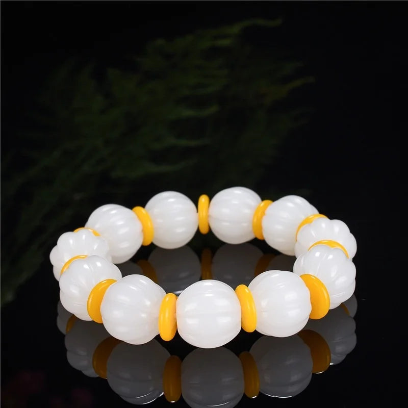 Jade Round Bead Bracelet - Chinese Charm Jewelry Amulet Lucky